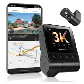 DDPAI Z40 Câmera Veicular Frontal e Traseira 3K+1080P Com WiFi Aplicativo, SR e GPS, Supercapacitor, Gravação em Loop, Modo de Estacionamento 24H