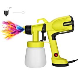 Pistola de Pintura 800W Elétrica Profissional DESOON 800ml 127V com Bico 2.0mm Suporta 80 DIN-Secs