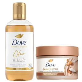 Dove Óleo De Banho Glicerinado + Esfoliante Corporal Coco