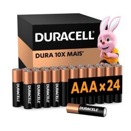 Duracell Pilhas Alcalinas AAA Palito Pack 24 Unidades – Dura Mais