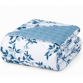 Edredom Casal 300 Fios Sono Leve 2,20x2,40m Estampado Dupla Face Aurora