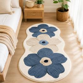 EKROTOK Tapete Macio para Quarto 60 * 120CM, Tapete de Pelúcia Antiderrapante para Cabeceira, Ideal para Quarto Infantil, Dormitório e Euarto de Estar.
