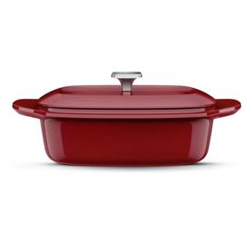 Electrolux Panela de Ferro Fundido Esmaltada Oval 27cm com Tampa, 2 Pegadores de Silicone