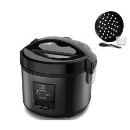 Electrolux Panela Elétrica Electrolux vapor arroz capacidade 2L 6 Xícaras 2 em 1 timer panela removivel antiaderente tampa com visor transparente ERC10 inox 127v por Rita Lobo