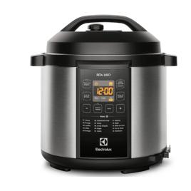 Electrolux Panela pressão elétrica Electrolux digital capacidade 6L silenciosa segura 10 travas segurança 15 receitas pré-programadas 3 níveis pressão PCC20 inox preto 127v por Rita Lobo
