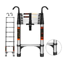Escada Telescópica Multifuncional 3.1m Inox 150kg