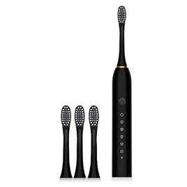 Escova De Dentes Elétrica Ultra-sônica Recarregável 4 Cabeça