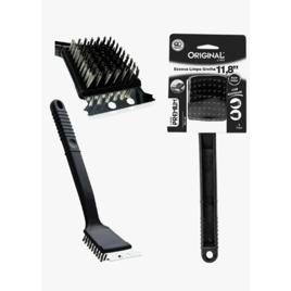 Escova Para Grelha Limpa Churrasqueira Raspador Cerda Inox