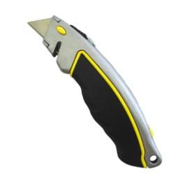 Estilete Metal Emborrachado Trapezoidal 18mm Com 5 Lâminas