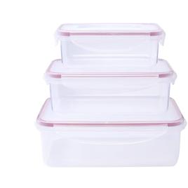 Euro Home - Conjunto Pote Hermético Retangular 3 Peças - PLA3697-VM