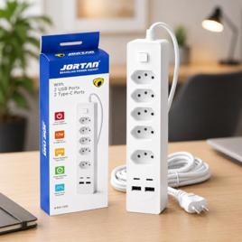 Filtro de Linha 5 Tomadas USB USB-C Proteção Contra Surtos Bivolt 2m
