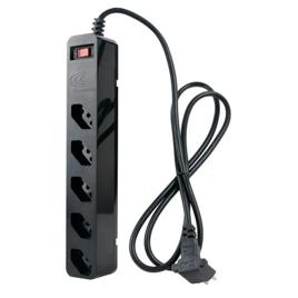 Filtro de linha com protetor contra surtos (DPS) - 127/220 volts - 10 amperes - 5 tomadas - 3 pinos - iCLAMPER Energia 5 - LCF - Preto