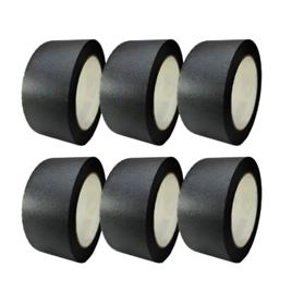 Fita Crepe Preta Alta Fixação 48mm X 50m 6 Unidades
