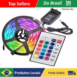 Fita LED RGB Rolo 5m com Fonte e Controle Dupla Face - Neverdie Store
