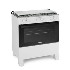 Fogão 5 Bocas a Gás Itatiaia Star com Acendimento Automático e Forno 88L Branco Bivolt