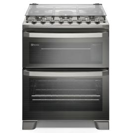 Fogão 5 bocas Electrolux Cinza Experience 2 Fornos, PerfectCook360 e Tripla Chama FE5DC