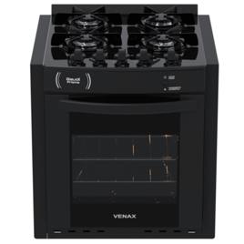 Fogao A Gas De Embutir Gaudi Prisma Vitreo Bl 4q Preto Gas Gl