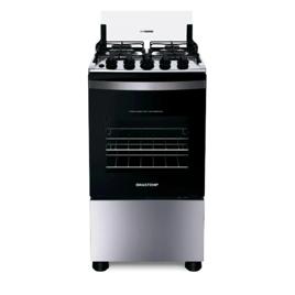Fogão Brastemp 4 Bocas Inox Bfo4nbr - Bivolt Cinza/preto 127/220v