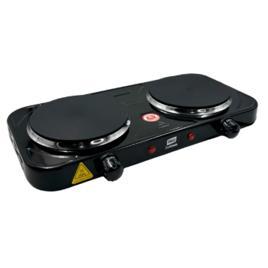 Fogão de Mesa Elétrico INMA de 2 Bocas para Camping e Viagem, em Inox