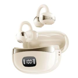 Fone De Ouvido Aberto Indicador De Bateria Ipx7 p/ Corrida - Bluetooth Com Ear Clip Tws Ows Hifi Esportivo 72h Bateria Prova D'água E Suor