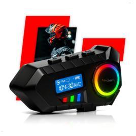 Fone De Ouvido Capacete Bluetooth Moto Comunicador Sem Fio Lançamento Com Visor Fm Microfone Rgb Headset Wireless