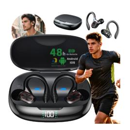 Fone de Ouvido Esportivo Bluetooth JSKJ TWS730-V6 Com Gancho e IPX5