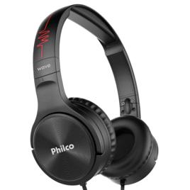 Fone de Ouvido Headphone com Fio Philco Extreme com Microfone Cabo Flat Preto