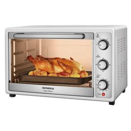 Forno Elétrico de Bancada Mondial Multifuncional 52L Branco e Prata Grand Family II FRN-52-W