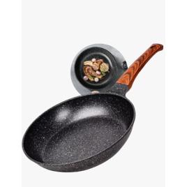 Frigideira Cerâmica Antiaderente Grande 24cm Para Fogão A Gás Indução Cooktop Panela Frita Sem Óleo Não Gruda Profissional Moderna Mix
