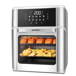 Fritadeira Air Fryer Forno Oven 12L Mondial Branco Inox 2000W AFON12LWI