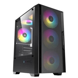 Gabinete Gamer Acegeek Stratus Mesh, Mid-Tower, Lateral de Vidro, Preto