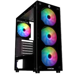 Gabinete Gamer Frente/lateral De Vidro C/ 4fans Rgb Usb 3.0 Cor Preto
