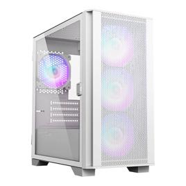 Gabinete Gamer Montech AIR 100 ARGB, Mini Tower, White, mATX, 4 Fans, Vidro Temperado