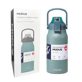 Garrafa Térmica Isolada a Vácuo De Aço Inoxidável 304 1700ML Grande Capacidade Com Canudo (Verde)