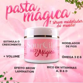 Gel Sobrancelhas SourCil Pasta Mágica Brow Lamination Rosa 15g