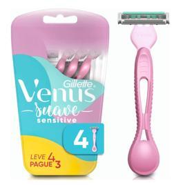 Gillette Aparelho De Depilar Venus Suave Sensitive 4 Unidades