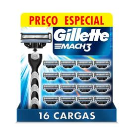 Gillette Mach3 Carga Para Aparelho 16 Unidades