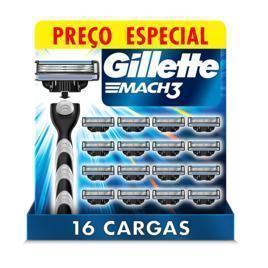 Gillette Mach3 - Refil Para Barbear, 16 Unidades