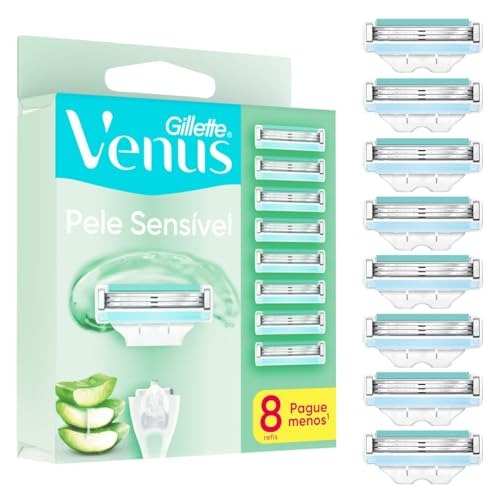 Gillette Venus Pele Sensível Carga para Aparelho de Depilar, 8 Unidades