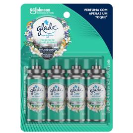 Glade Aromatizador de Ambiente, Frescor de Águas Florais, Spray Refil, 4 Unidades de 12ml cada