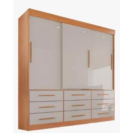 Guarda Roupa Casal 3 Portas 9 Gavetas Luana Sallêto Móveis
