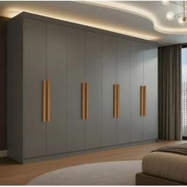 Guarda Roupa Casal 8 Portas 4 Gavetas Paris Espresso Móveis Onix