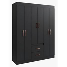 Guarda Roupa Solteiro 6 Portas 2 Gavetas Sidney Doripel