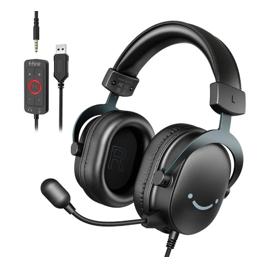 Headset Gamer Fifine H9, Som Surround 7.1, USB, Console e PC, Preto - H9