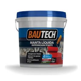 Impermeabilizante Manta Líquida Emborrachada Bautech 4 kg Cinza
