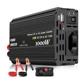 Inversor de Tensão Automotivo e Domestico, Inversor Transformador Conversor, 12V -110V, 1000W