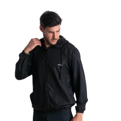 Jaqueta Corta Vento Impermeável Masculina Com Capuz (BR, Alfa, GG, Regular, Regular, Chumbo)
