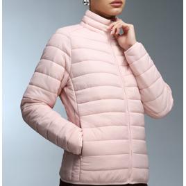 Jaqueta feminina puffer Tech UltraLight - Rosa Claro