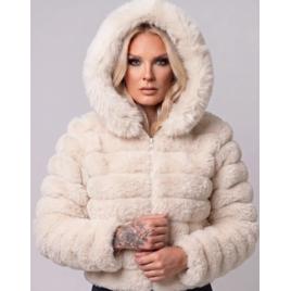 Jaqueta Puffer Feminina Pelúciada Inverno Teddy Pelinhos