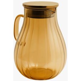 Jarra Vidro Borosilicato 1.8L Com Tampa Inox Fact Importados Ambar